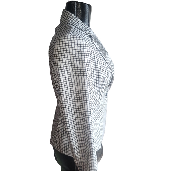 Dalia Black and White Checkered Blazer M - Picture 3 of 6